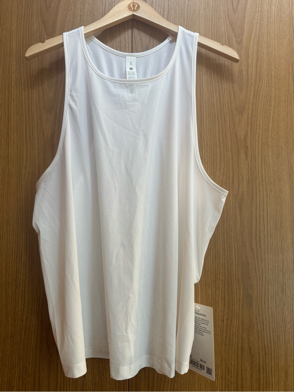 lululemon athletica Ruched Racerback Tank White Size XL